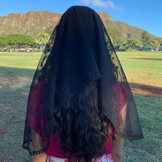 READY TO SHIP - Tower of David Shawl Veil - Women Mama Mary & Me