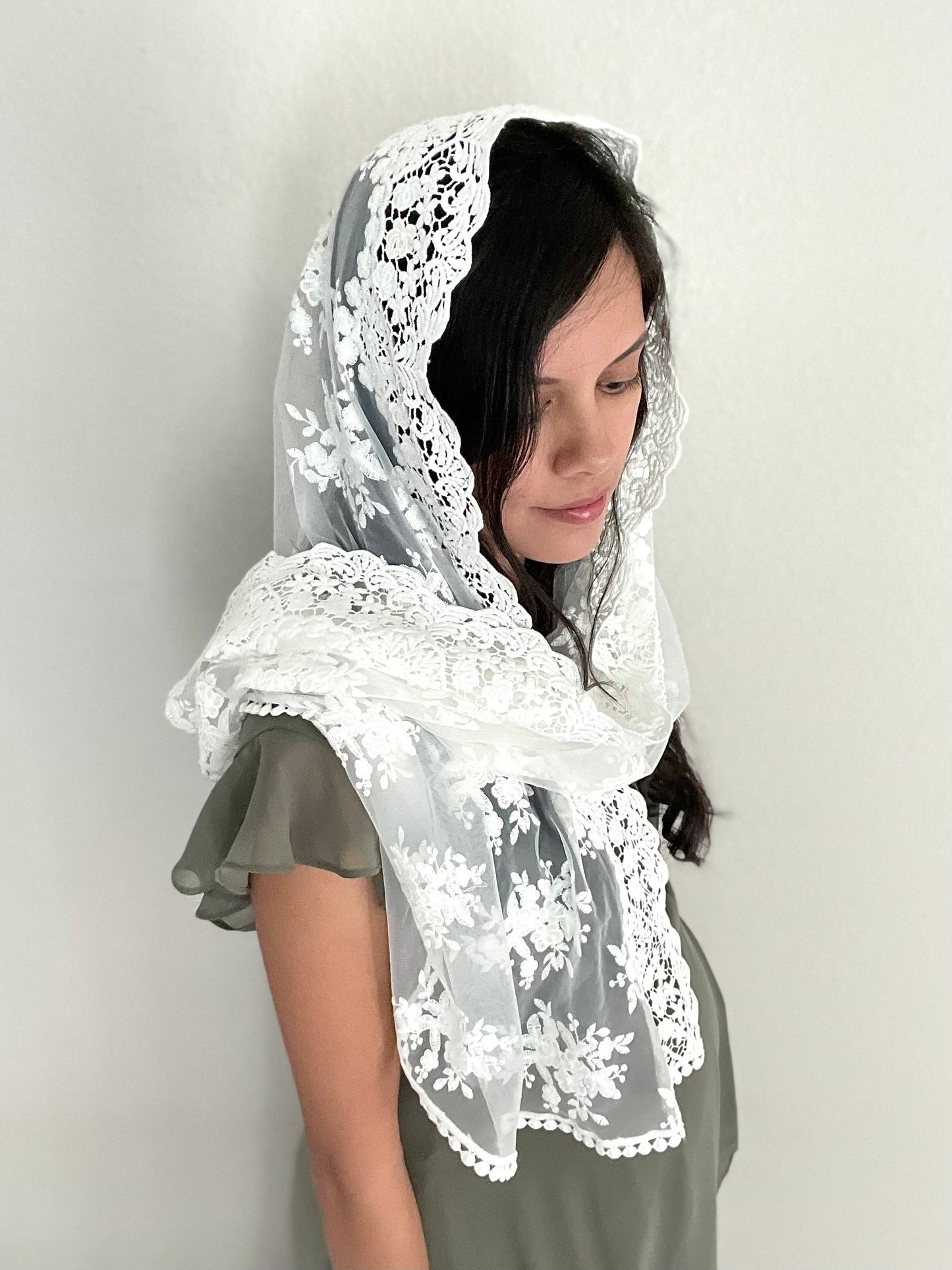 Queen of All Saints Wrap Shawl Veil - Women-Women Veil-Mama Mary & Me
