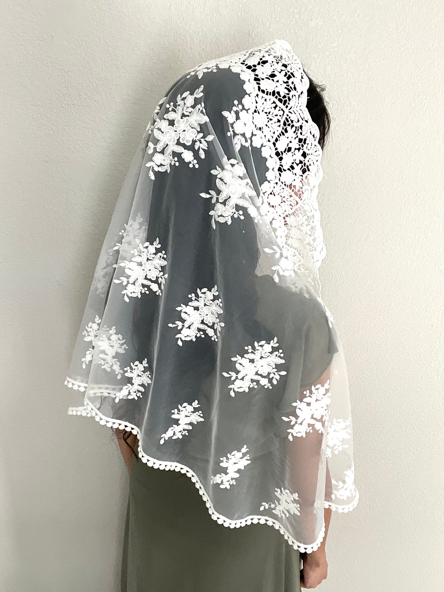 Queen of All Saints Wrap Shawl Veil - Women-Women Veil-Mama Mary & Me