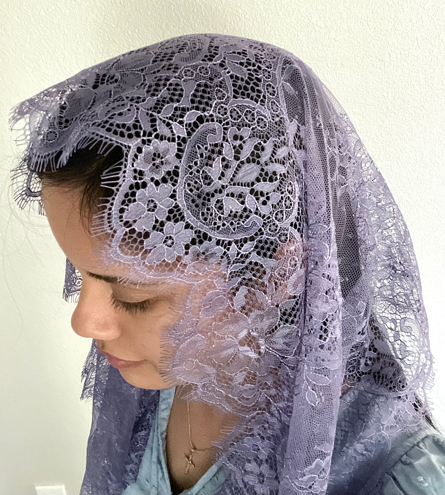Seat of Wisdom Infinity Veil - Girls-Girls Veil-Purple-Mama Mary & Me