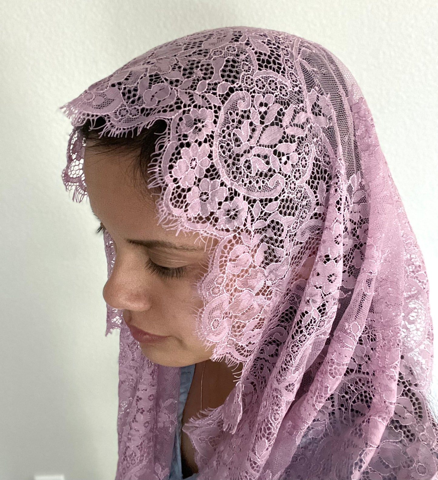 Seat of Wisdom Infinity Veil - Girls-Girls Veil-Berry-Mama Mary & Me