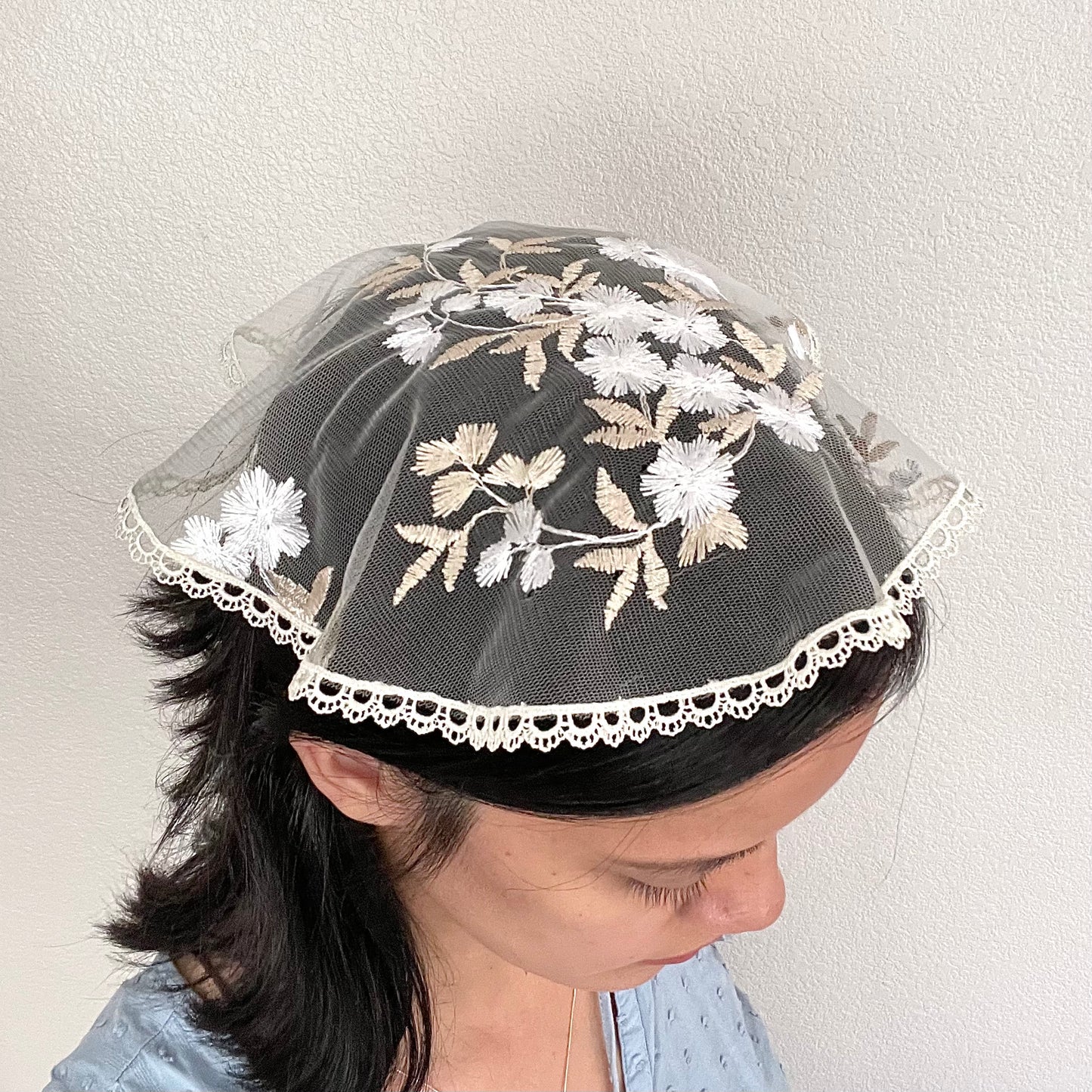Queen of Families - Circular Cap Veil-Girls Veil-Mama Mary & Me