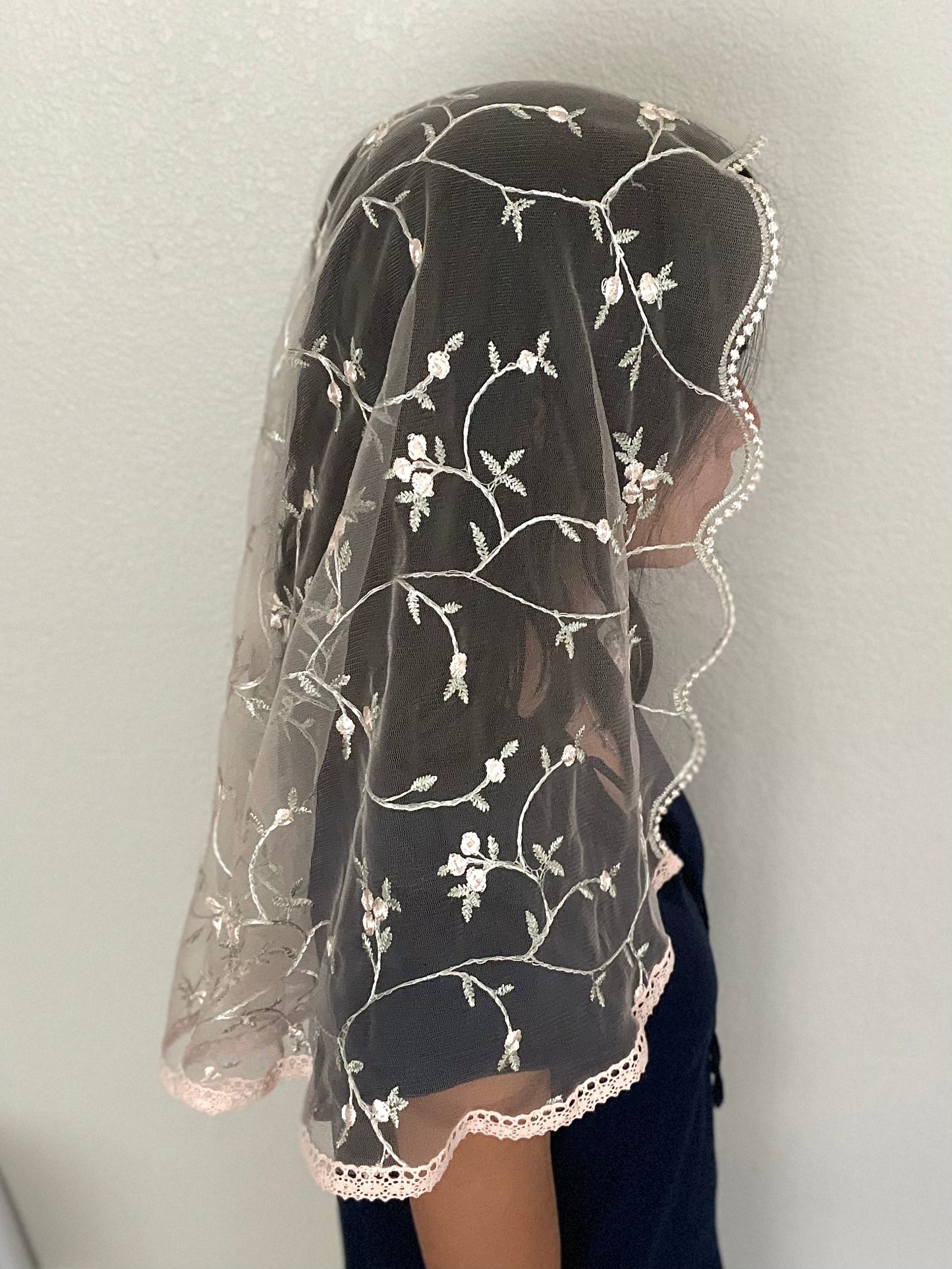 Queen of Peace D Shape Veil - Women-Veil-Mama Mary & Me