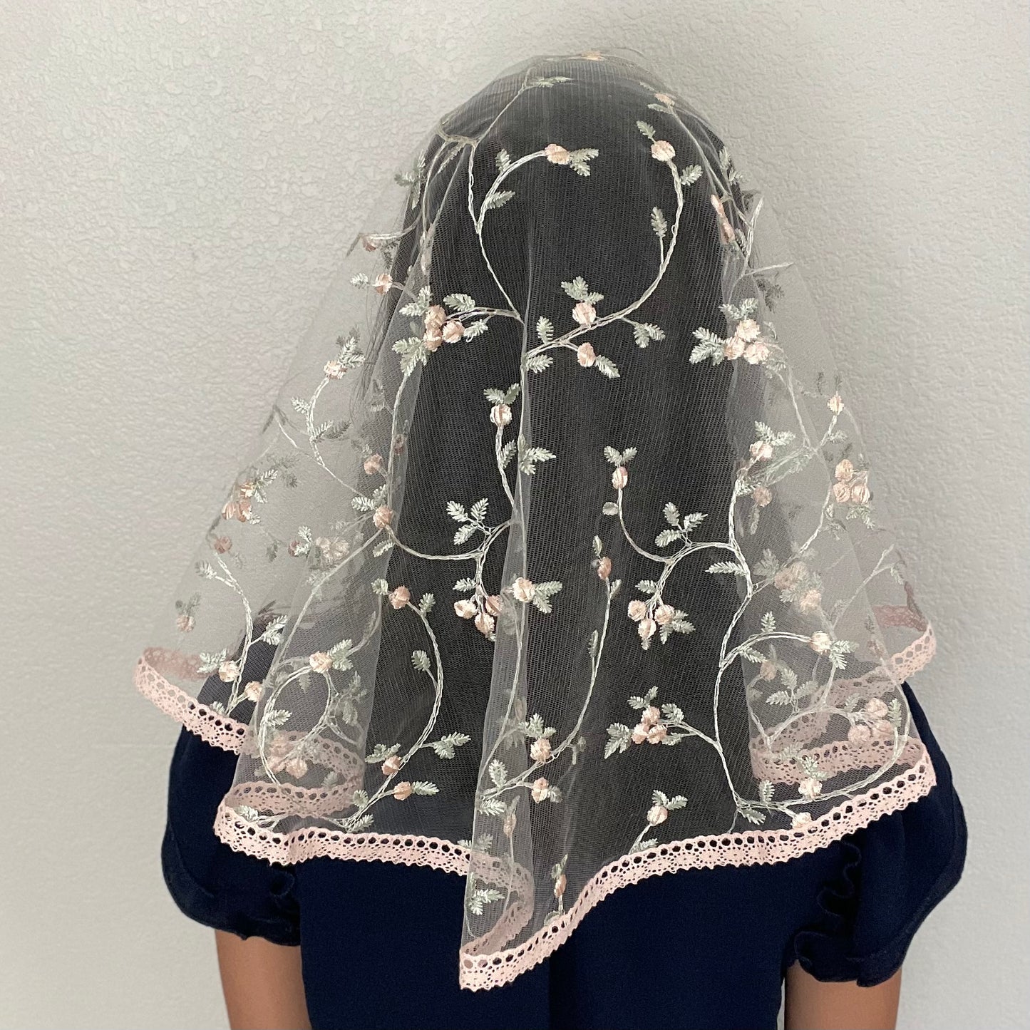 Queen of Peace D Shape Veil - Girls-Veil-Mama Mary & Me