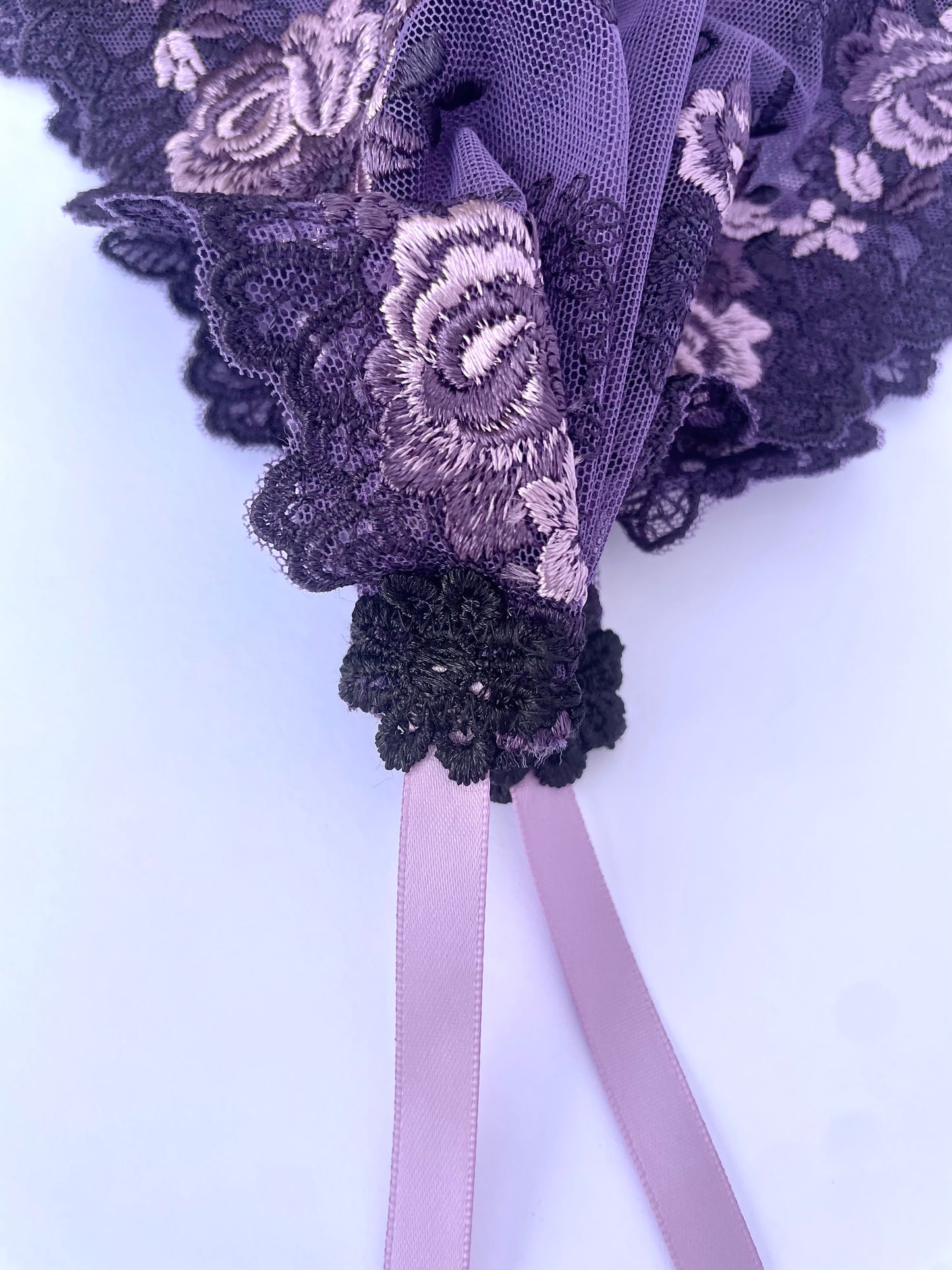 Traditional Mass Mantilla - Virgin Most Faithful - Floral Tulle Lace Headband
