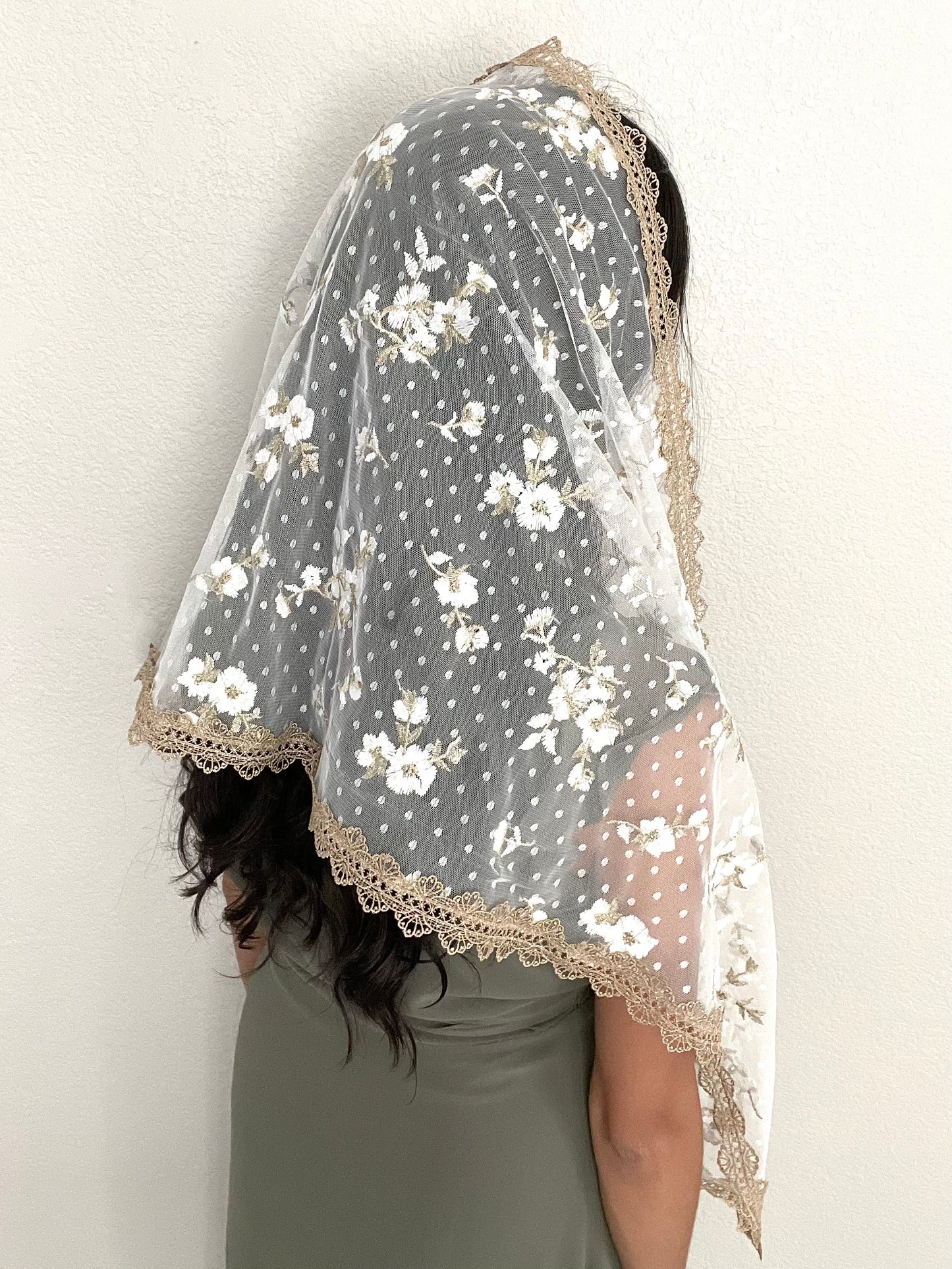 Mother of Good Counsel Rectangle Shawl Veil - Women-Women Veil-Mama Mary &amp; Me