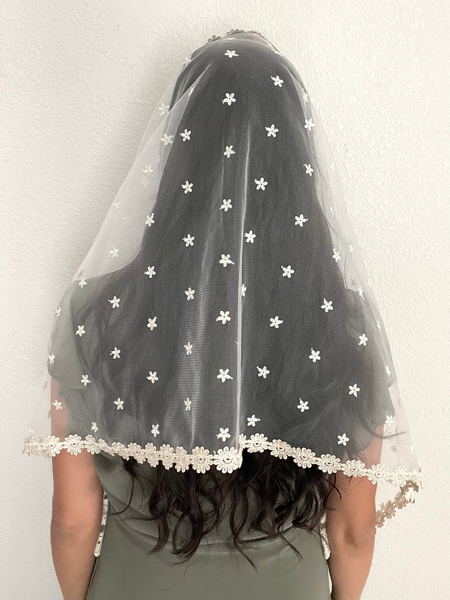 Tower of David Rectangle Shawl Veil - Women-Veil-Mama Mary &amp; Me