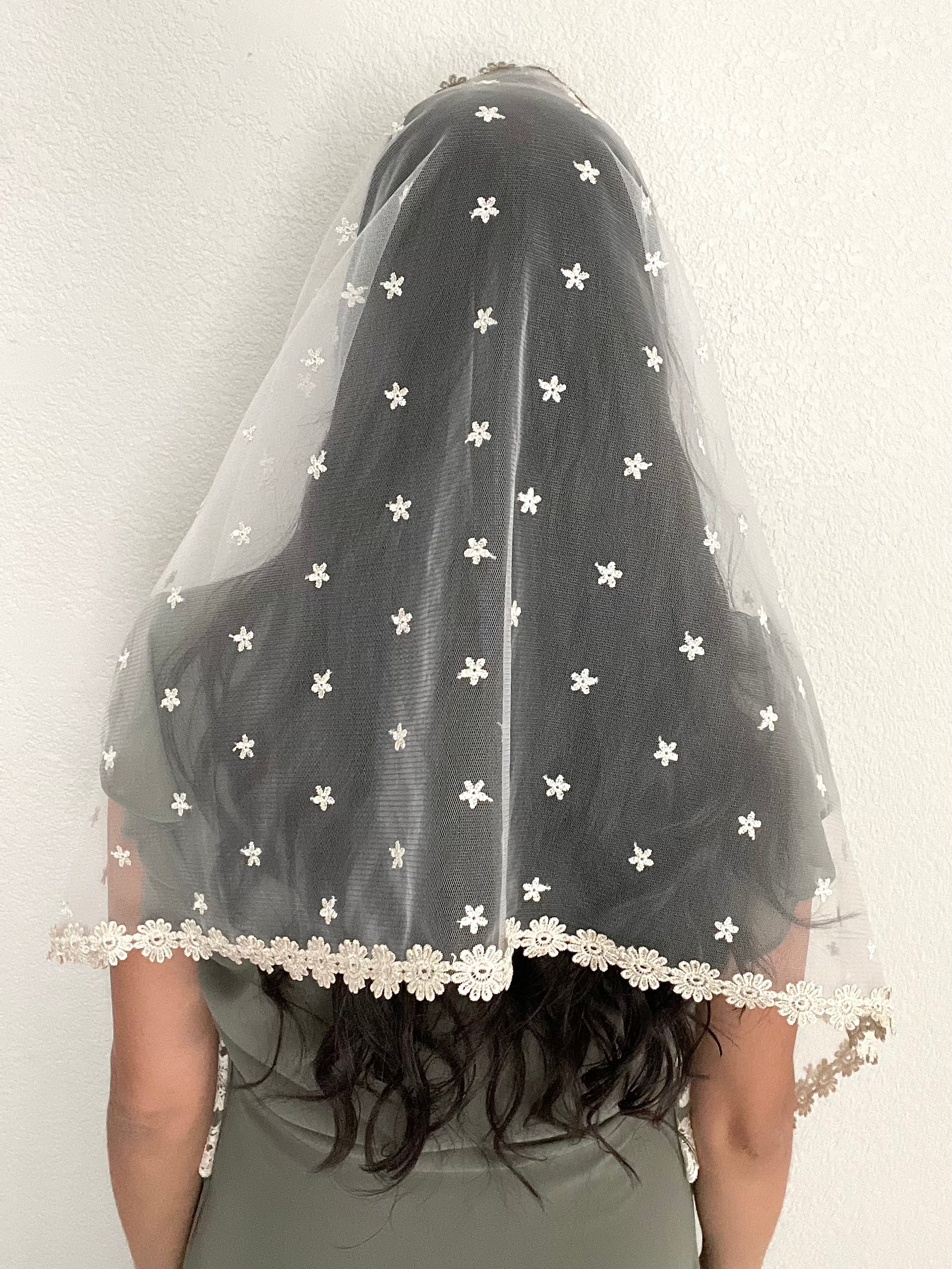 Tower of David Rectangle Shawl Veil - Women-Veil-Mama Mary &amp; Me