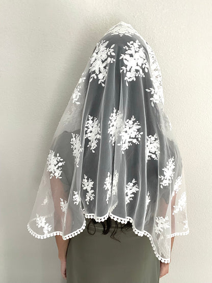 Queen of All Saints Wrap Shawl Veil - Women-Women Veil-Mama Mary &amp; Me