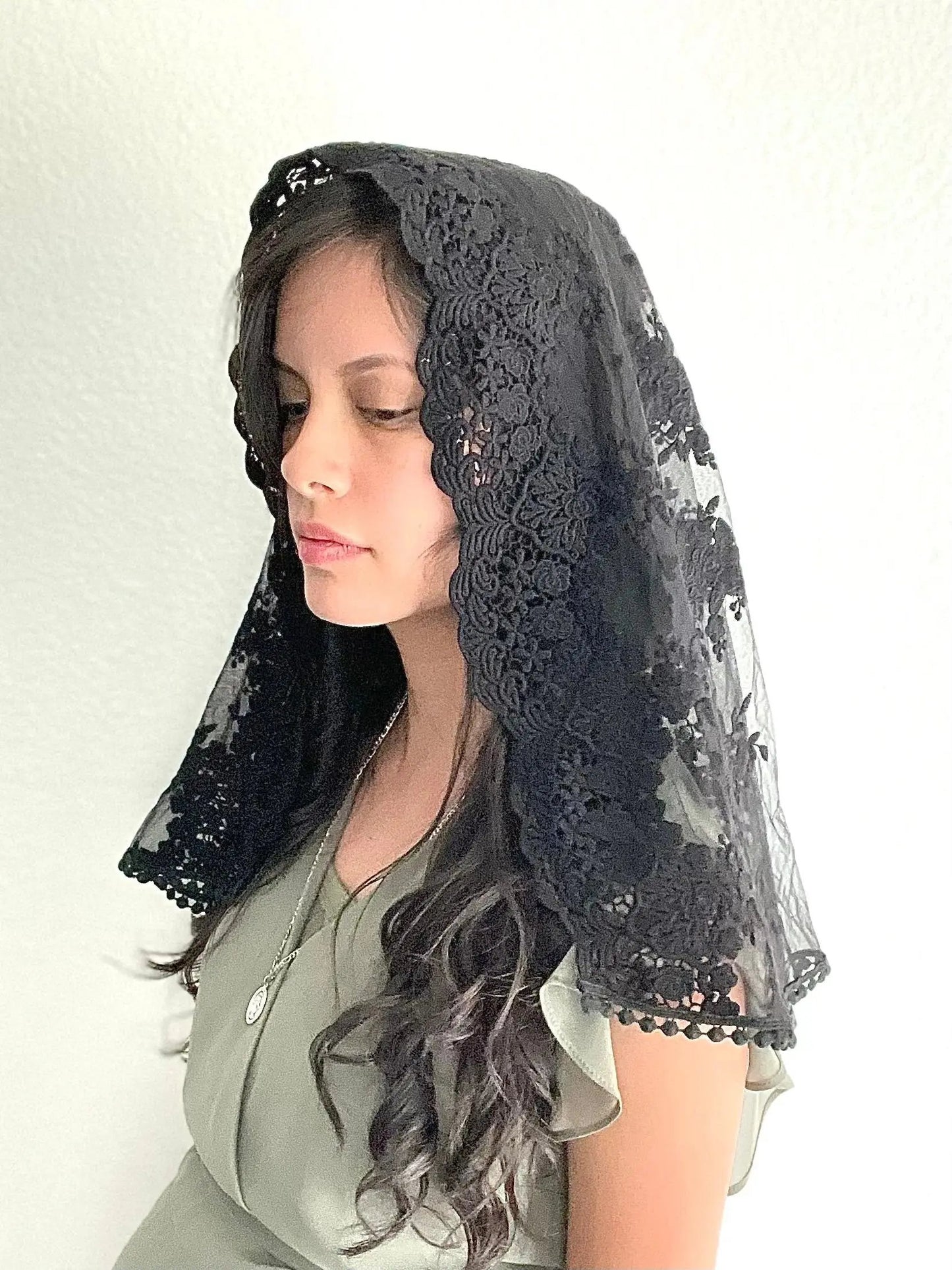 Queen of All Saints D Shape Veil - Women-Women Veil-Mama Mary &amp; Me