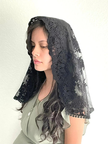 Queen of All Saints D Shape Veil - Women-Women Veil-Mama Mary &amp; Me
