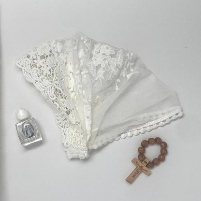 READY TO SHIP - Queen of All Saints - Baby Headband Veil Mama Mary & Me