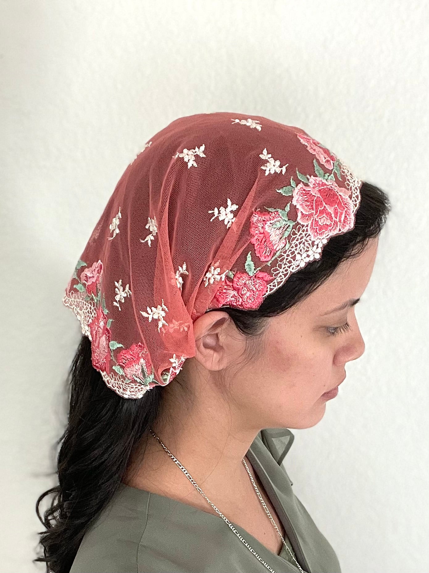 Singular Vessel of Devotion - Headband Veil with Ties
