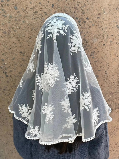 Queen of All Saints D Shape Veil - Women-Women Veil-Mama Mary &amp; Me