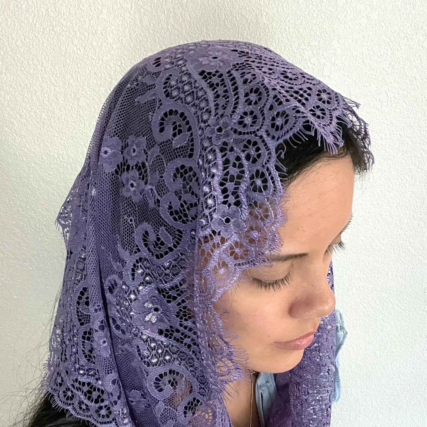 Gate of Heaven Infinity Veil - Girls-Girls Veil-Purple-Mama Mary &amp; Me