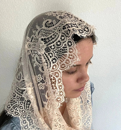 Gate of Heaven Infinity Veil - Girls-Girls Veil-Peanut-Mama Mary &amp; Me