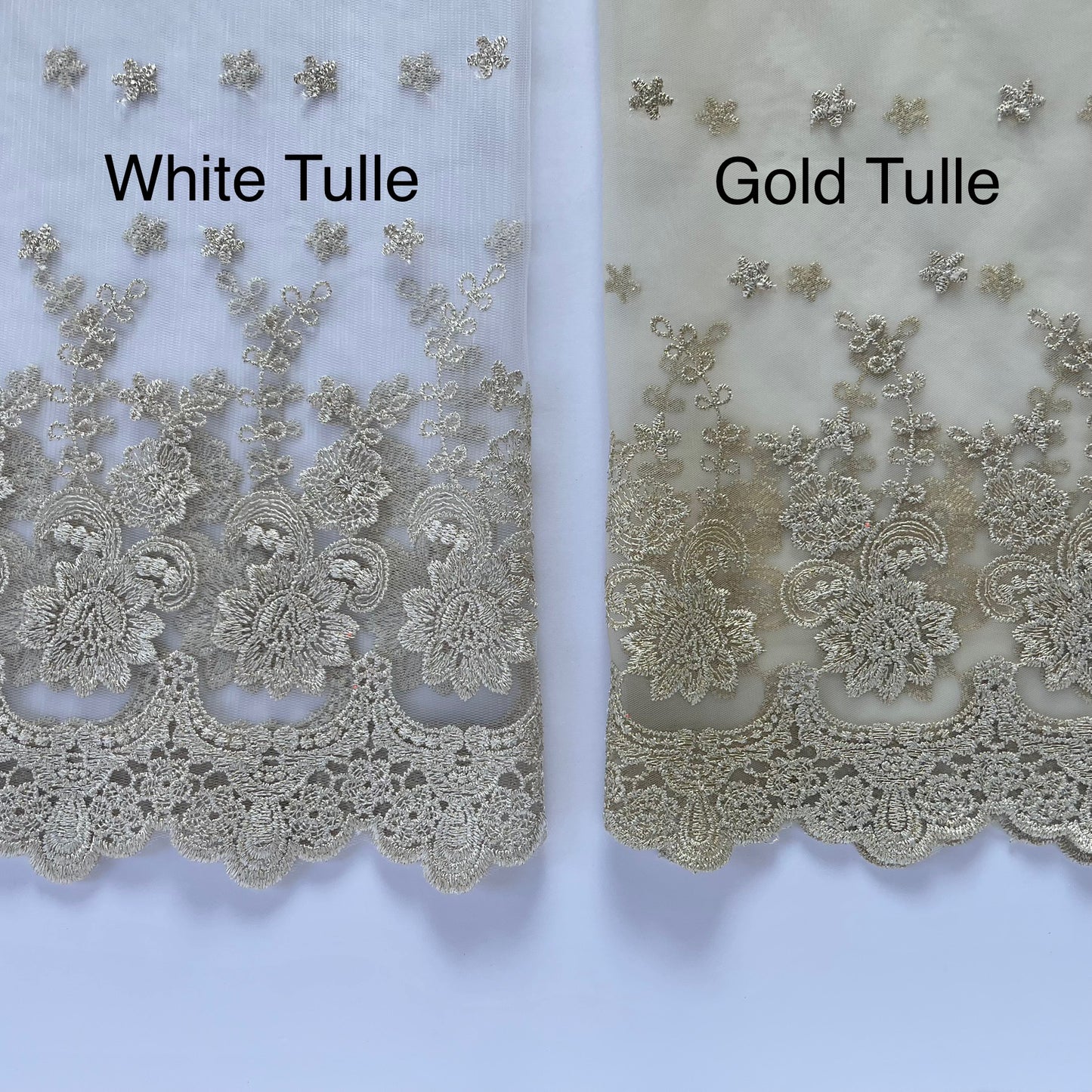 Tower of David Rectangle Shawl Veil - Women-Veil-Gold Tulle-Mama Mary &amp; Me