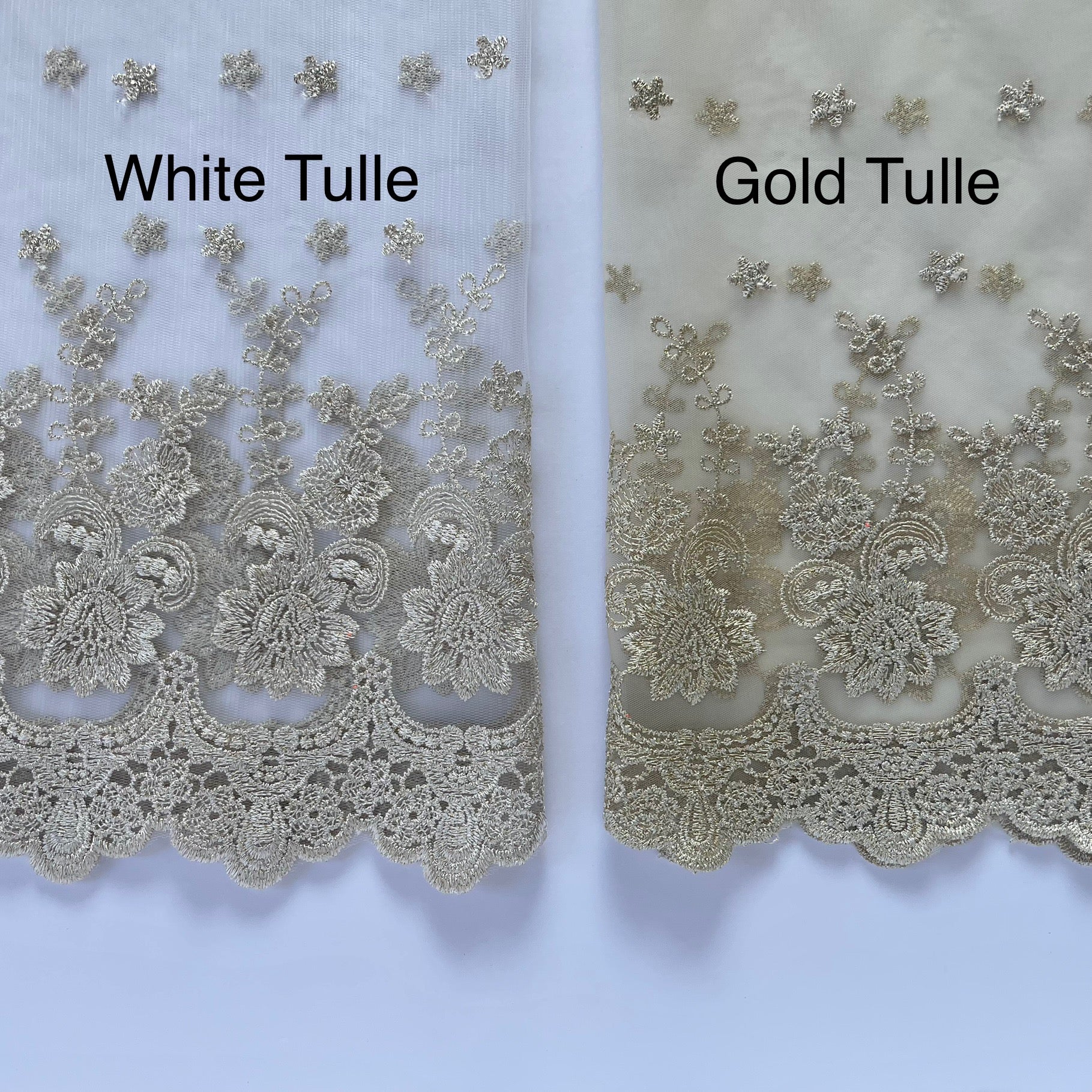 Tower of David Rectangle Shawl Veil - Women-Veil-Gold Tulle-Mama Mary &amp; Me