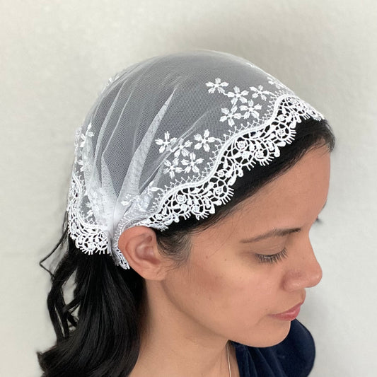 Refuge of Sinners - Headband Veil With Ties