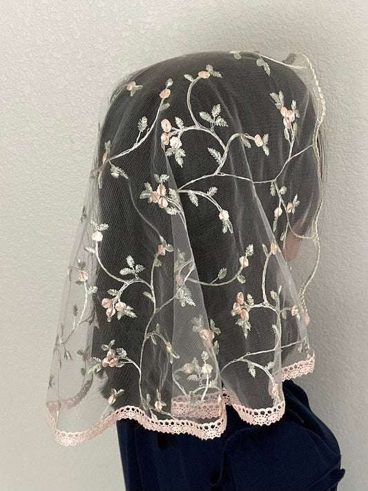 Queen of Peace D Shape Veil - Girls-Veil-Mama Mary &amp; Me