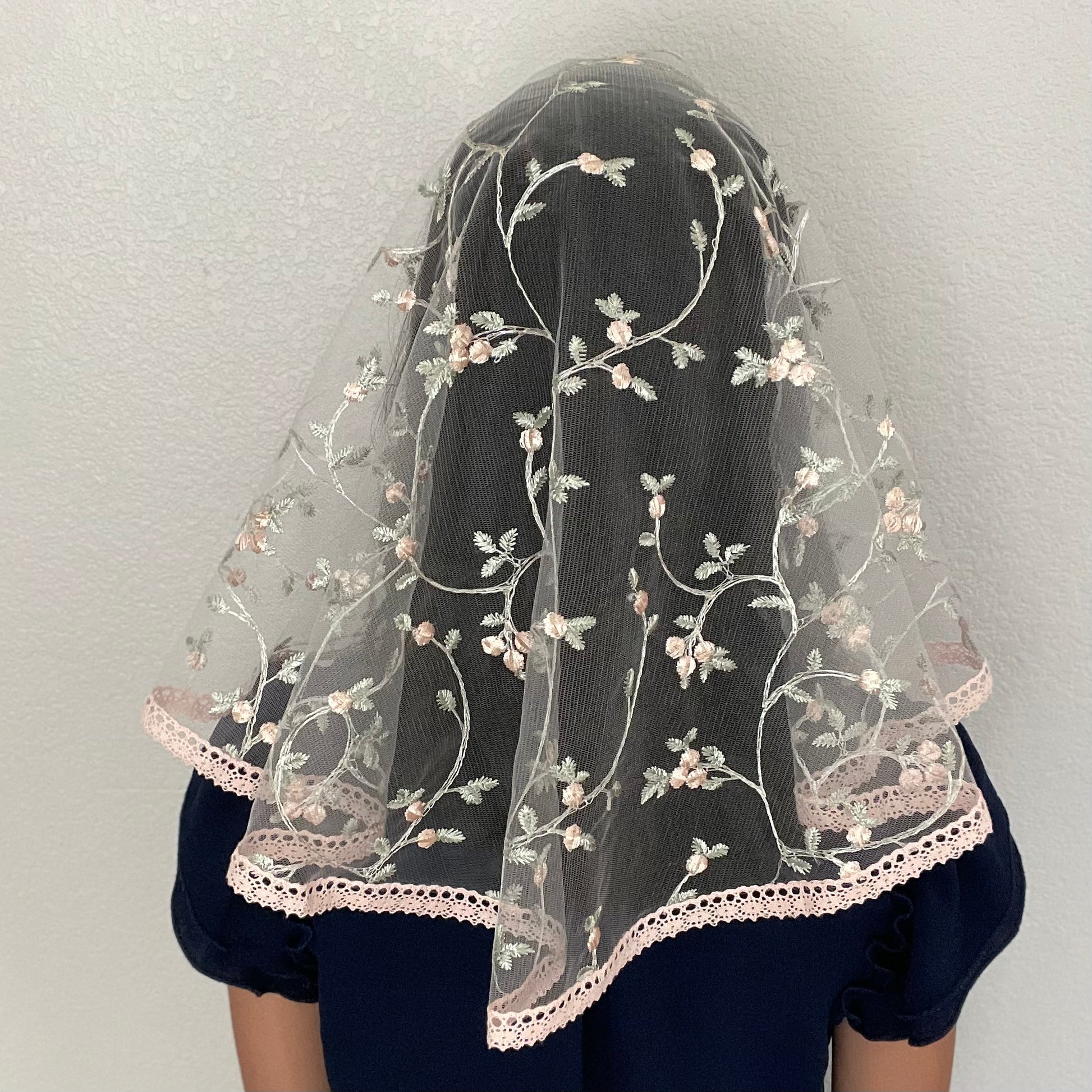 Queen of Peace D Shape Veil - Girls-Veil-Mama Mary &amp; Me